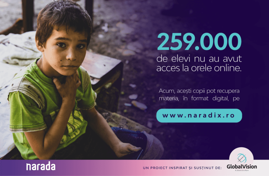 #ColţulCuFapteBune: Global Vision și Narada aduc educaţia aproape de copiii care nu au avut acces la cursurile online în pandemie