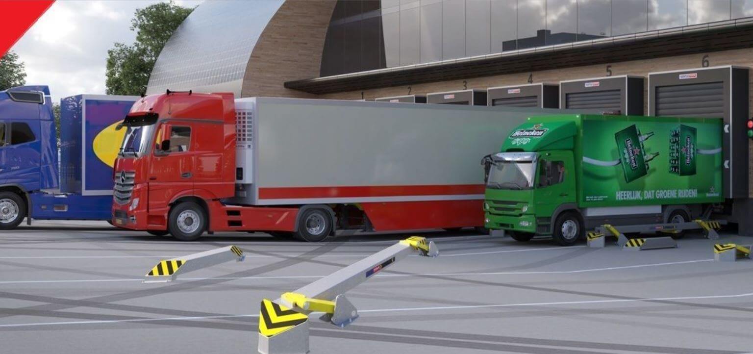 Două soluții inovatoare pentru centrele logistice de la Gunther Tore: ușa de mare viteză Butzbach Novosprint și sistemul automat de reținere a camioanelor Stertil Combilok G2