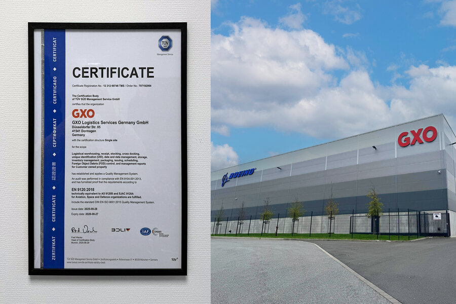 Centrul logistic GXO din Dormagen obține certificarea aerospațială EN 9120 pentru zona dedicată Boeing